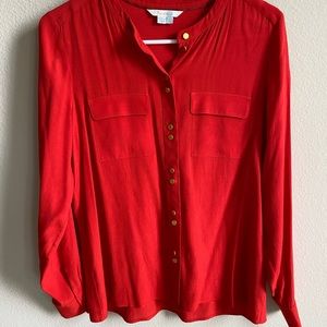 Boden blouse. Size 4 orange persimmon color. Excellent condition.